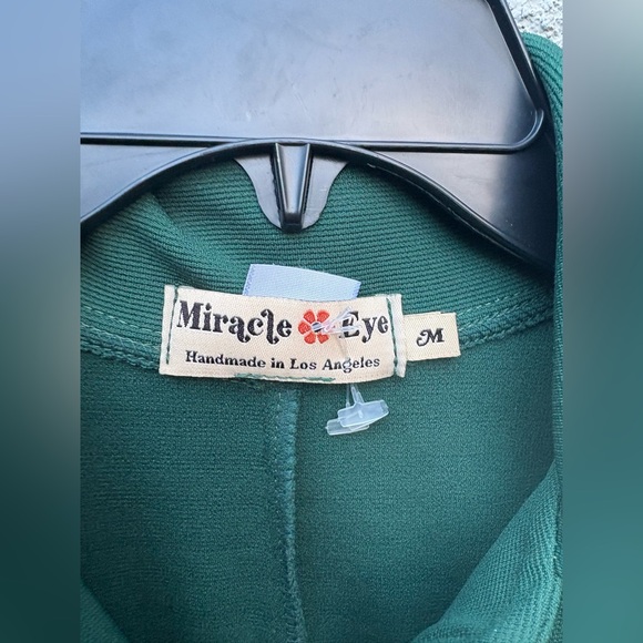 Miracle Eye Flower Power Jumpsuit in Evergreen vintage groovy 70s style - Picture 8 of 10